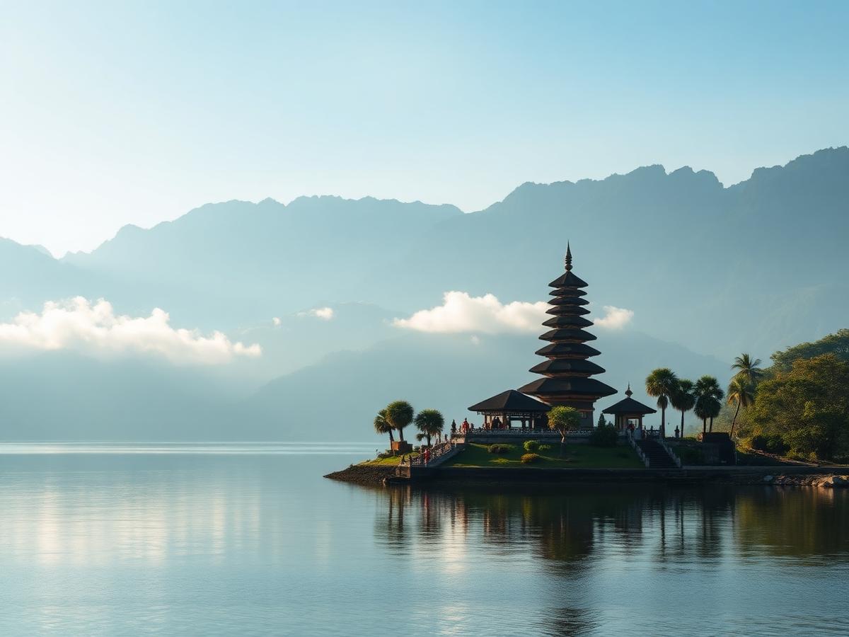 Lake Beratan temple on a North Bali day tour